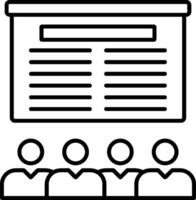 Classroom Outline Style Icon vector