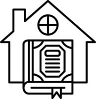Homeschooling Outline Icon vector