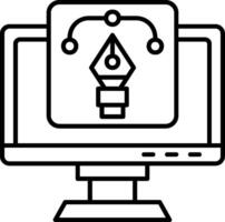Design Outline Style Icon vector
