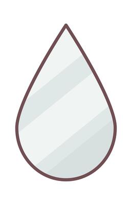 Drop shape modern mirror flat icon