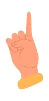 Hand flat icon Showing different fingers vector