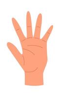Hand flat icon Showing different fingers Drawn Icon vector