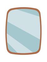 Modern decorative wall mirror flat icon Flat Illustration vector