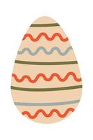 Handmade flat icon Painted eggs for easter Flat Illustration vector