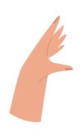 Showing egg on hand flat icon Flat Illustration vector