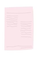 Paper with notes flat icon Education vector