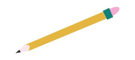 Office supplies flat icon Pencil for writing vector