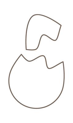 Easter broken egg line art style Contemporary design