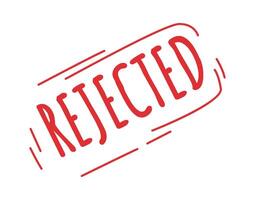 Signboard flat icon Stamp rejected vector