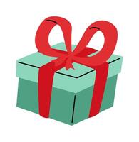 Present box flat icon Special gift vector