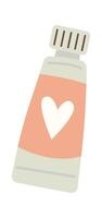 Acrylic paint in tube flat icon vector
