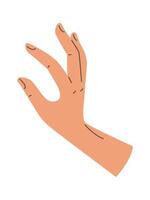 Showing hand and fingers flat icon Flat Illustration vector