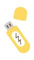 Flash drive flat icon Office supplies and stationery Illustration vector