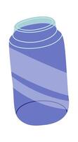 Glass jar for drinks flat icon vector