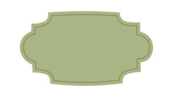 Green background flat icon Traditional frame for pictures Illustration vector