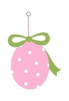 Cute easter egg flat icon Spring holiday Garden decor element Flat Illustration Icon vector