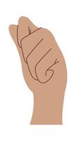 Drawn Showing hand and fingers flat icon vector