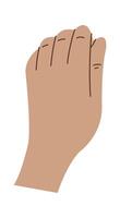 Hand Drawn Icon Showing hand fingers flat icon vector