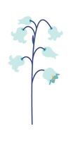 lirio de Valle plano icono primavera fragante flor plano ilustración icono vector