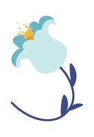 Bell-shaped flower flat icon Spring lily of valley vector