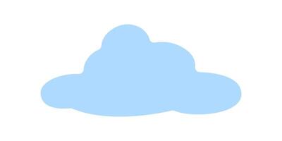 Cardboard cloud flat icon Puppet theater element Illustration vector