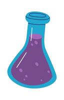 Chemical flask flat icon School lesson Illustration vector