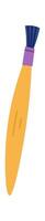 Painting brush flat icon Art school lesson element vector