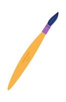 Painting brush flat icon Art school lesson element Illustration vector