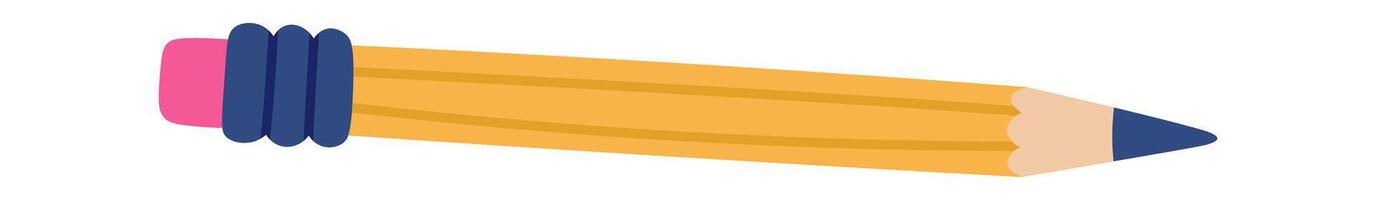 Office supply flat icon Pencil School lesson element vector