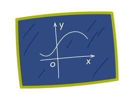 School board flat icon Math lesson vector