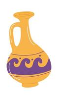 Greece ancient vase flat icon School lesson element vector