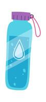 Bottle with water flat icon vector
