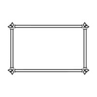 A black and white drawing of a frame vector