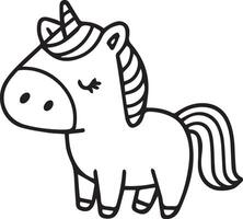 Mystical Unicorn Silhouette vector