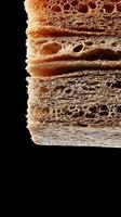 Close up of delicious layered pastry or bread texture. photo