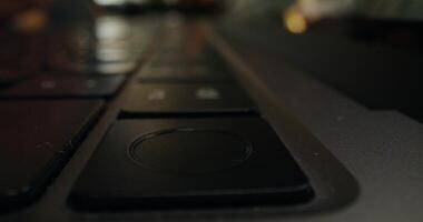 A close up of a keyboard on a laptop photo