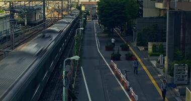 A train is going down the tracks video