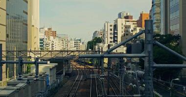 A train tracks in a city video