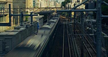 A train on the tracks video