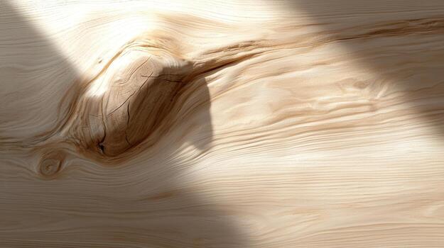 Sunlight filtering across polished hardwood, casting intricate shadows and revealing rich wood grain's warm, textural beauty photo