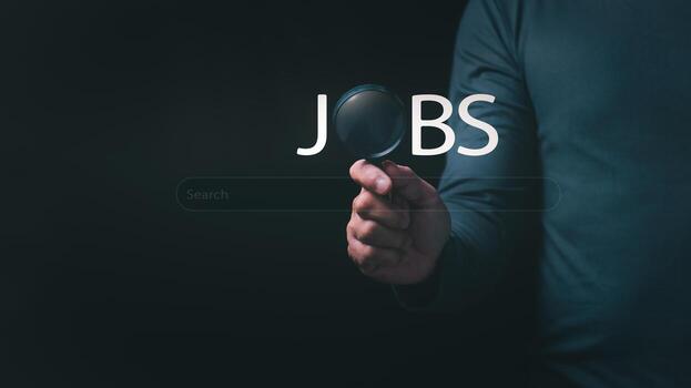 Searching the internet using a blank search bar, searching for jobs, searching for resumes, registering for interviews, and searching for people to join your team. photo