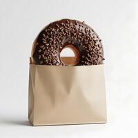Design Mockup on Blank Donut Packaging 3 photo