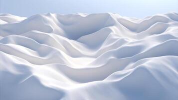 Gentle Snow Dunes with Soft Light and Shadow photo