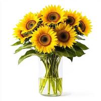Bright flower design in clean style photo