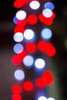 A red and white light photo