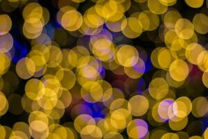 A blurry image of a yellow and blue light photo