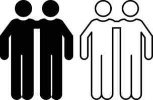 Friends icon set. People icon. isolated on white background vector