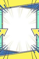 Colorful Pop Comic Blank Design Ideal for Learning Materials, Youth Campaigns, and Printable Resources vector