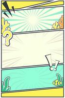 Creative Comic Blank Background for Learning Tools and Youth Branding vector