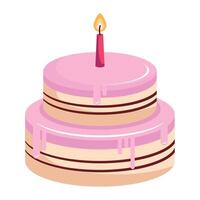 Sweet Bakery Icon Flat Cake vector